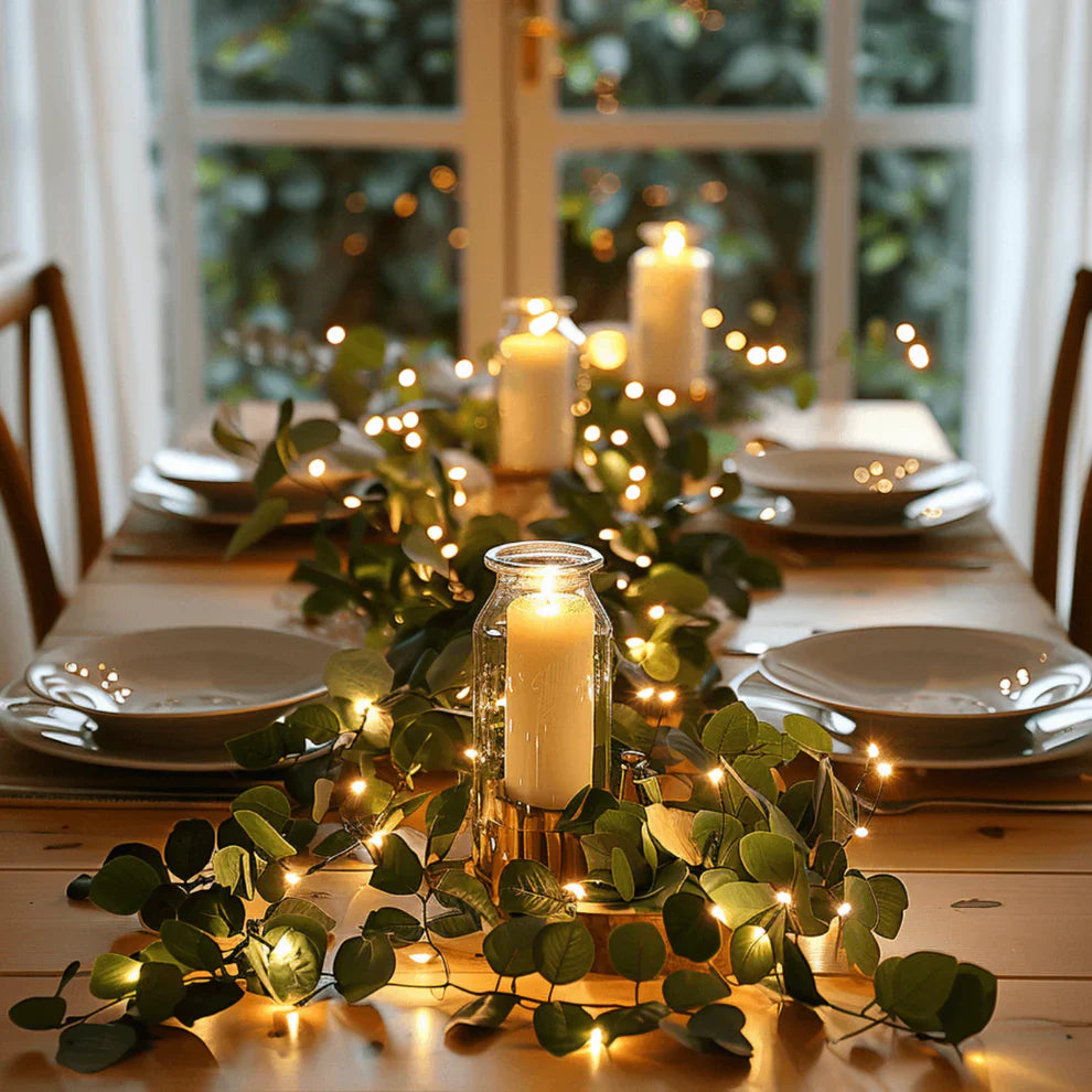 Dekoratiivne valguskett roheliste aktsentidega