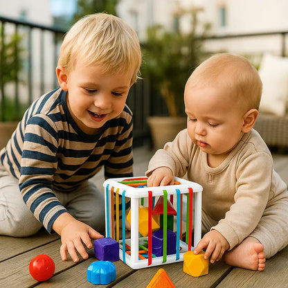 Vormide sorteerimiskast laste motoorika ja varajaste oskuste arendamiseks