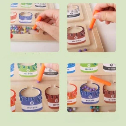 Värvi ja numbrite magnetiline labürint lastele