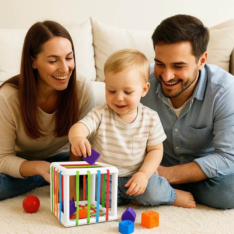 Vormide sorteerimiskast laste motoorika ja varajaste oskuste arendamiseks