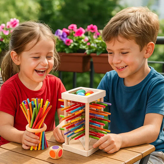 Hariv puidust kuulide ja pulkade osavusmäng