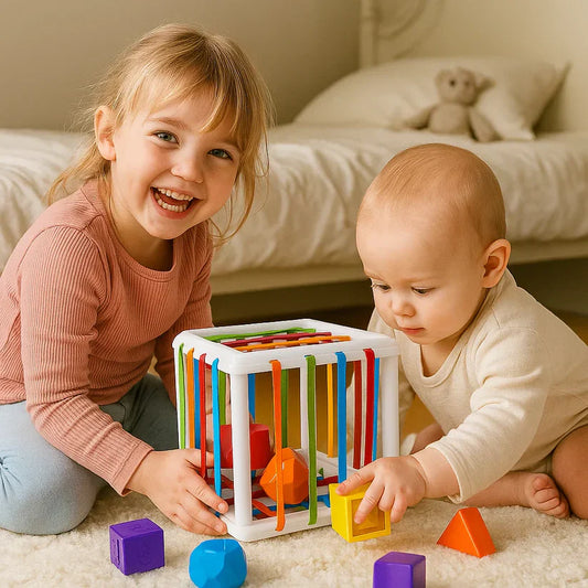 Vormide sorteerimiskast laste motoorika ja varajaste oskuste arendamiseks