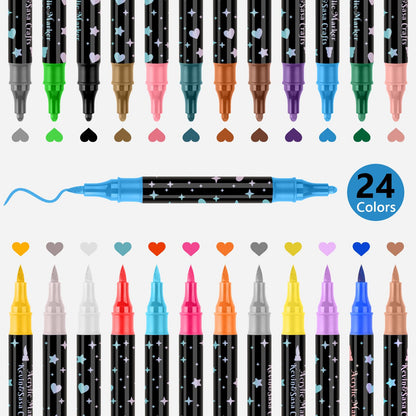 Kahepoolse läikega markerid