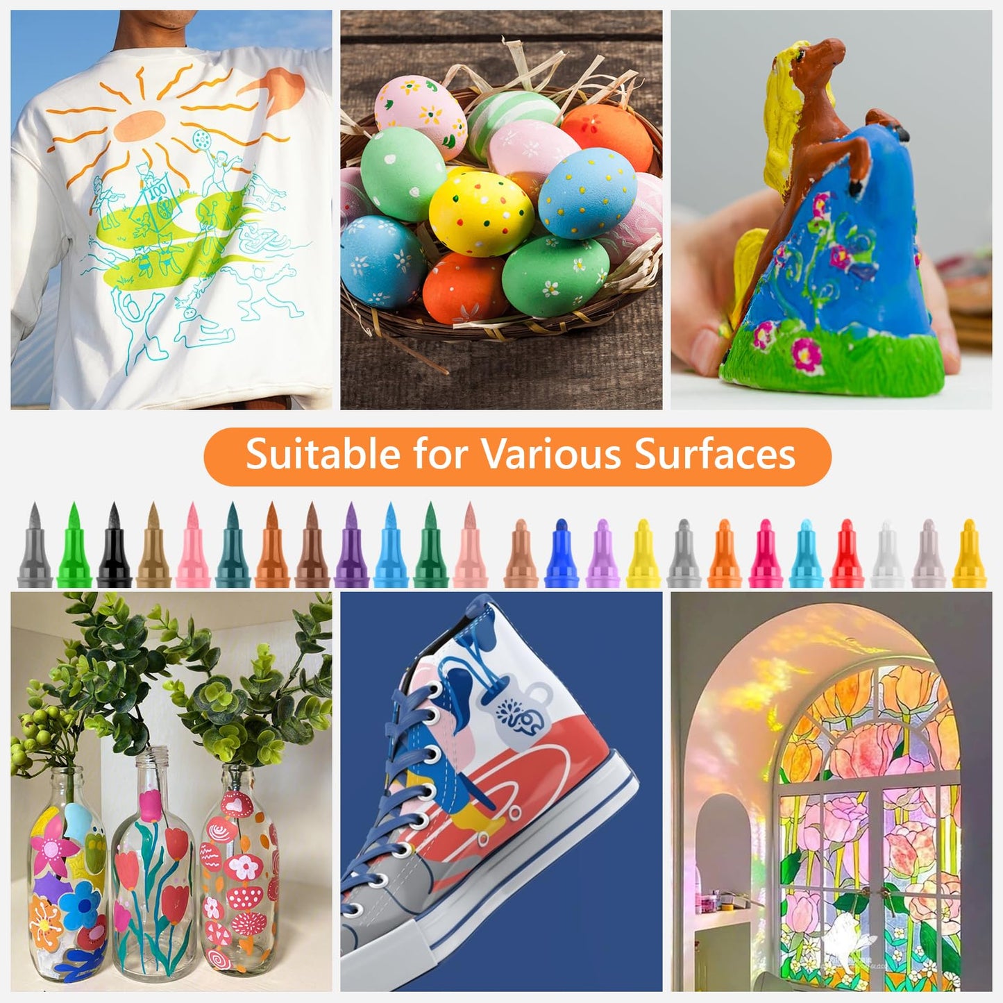 Kahepoolse läikega markerid