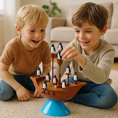 Pingviinide piraadilaev – tasakaalukomplekt kogu perele