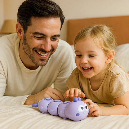 Nakrutatav röövikmänguasi lastele – arendab kõhuli olemist ja roomamisoskust