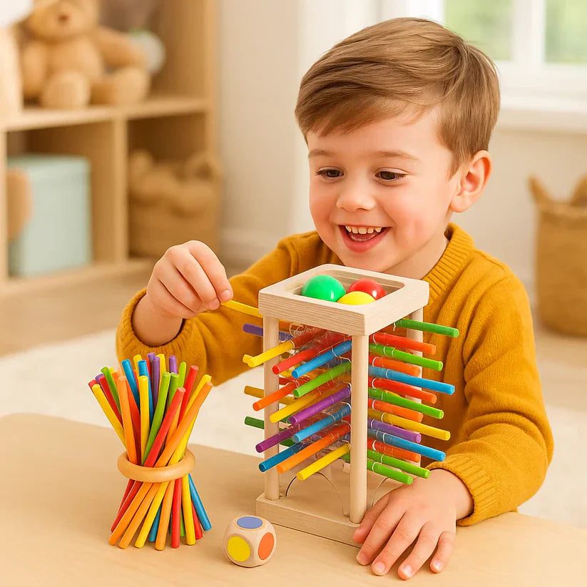 Hariv puidust kuulide ja pulkade osavusmäng