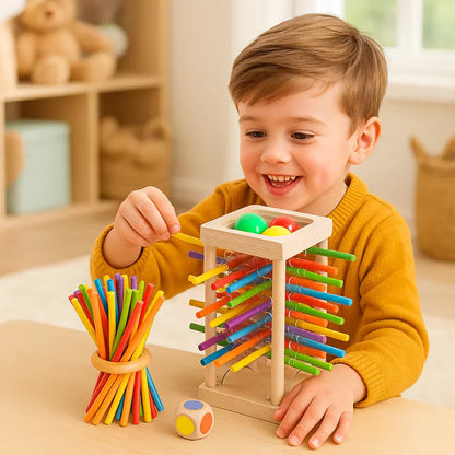 Hariv puidust kuulide ja pulkade osavusmäng