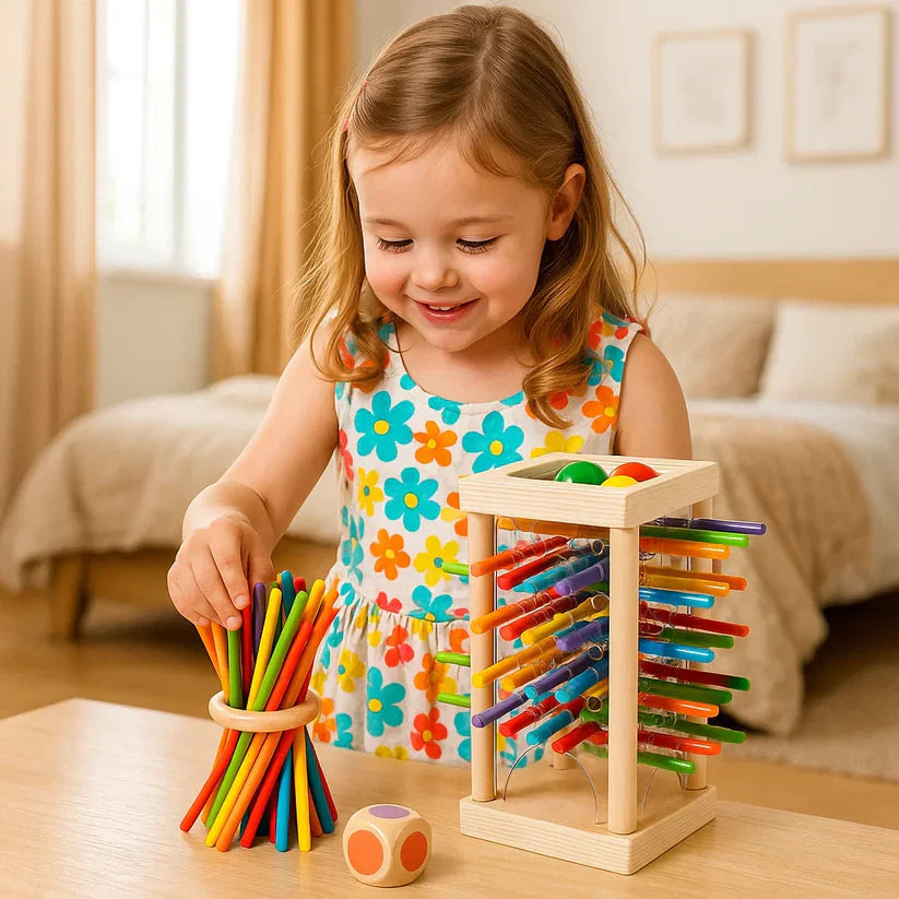 Hariv puidust kuulide ja pulkade osavusmäng