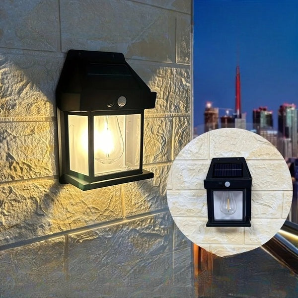 Välisseinale mõeldud päikesetoitel lamp