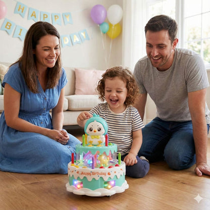 Tantsiv Sünnipäevatort – Muusikaline LED Mänguasi Lastele