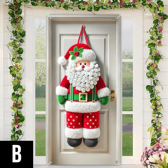 Jõulukrants uksele suure lipsu ja kellukestega – silmapaistev pidulik kaunistus