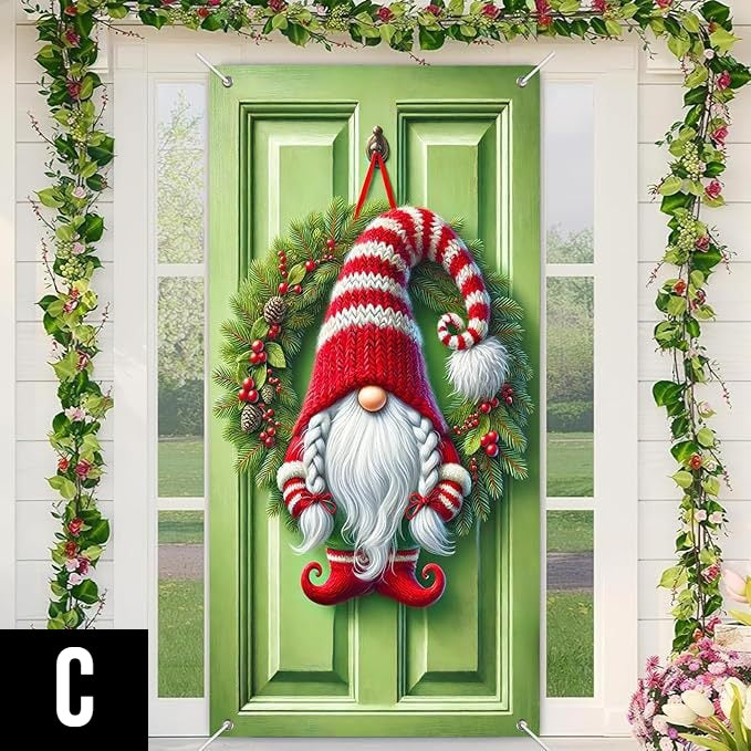 Jõulukrants uksele suure lipsu ja kellukestega – silmapaistev pidulik kaunistus