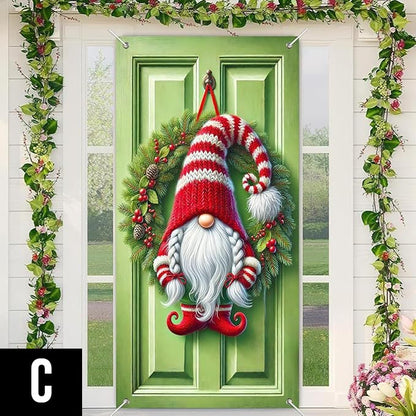 Jõulukrants uksele suure lipsu ja kellukestega – silmapaistev pidulik kaunistus