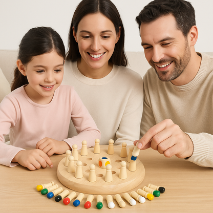 Puidust mälu- ja loogikamäng–mõistatus kogu perele