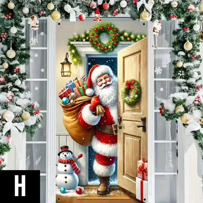 Jõulukrants uksele suure lipsu ja kellukestega – silmapaistev pidulik kaunistus