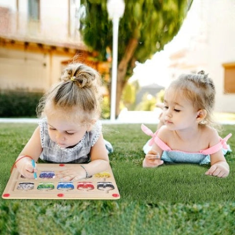 Värvi ja numbrite magnetiline labürint lastele