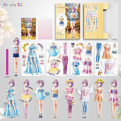 Lastemõeldud magnetiline moemängu komplekt