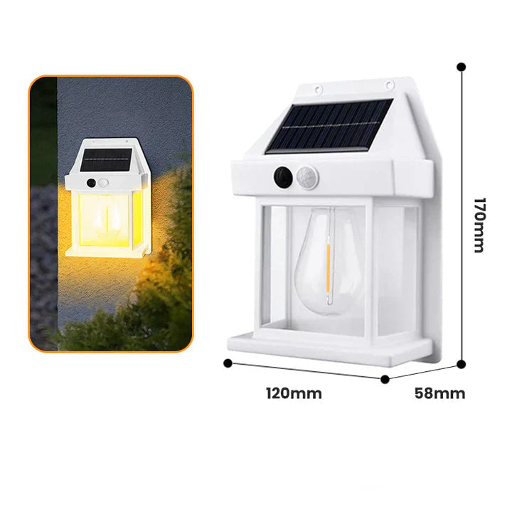 Välisseinale mõeldud päikesetoitel lamp