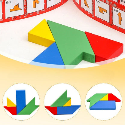 T-kujuline puidust mõistatus lastele ja täiskasvanutele